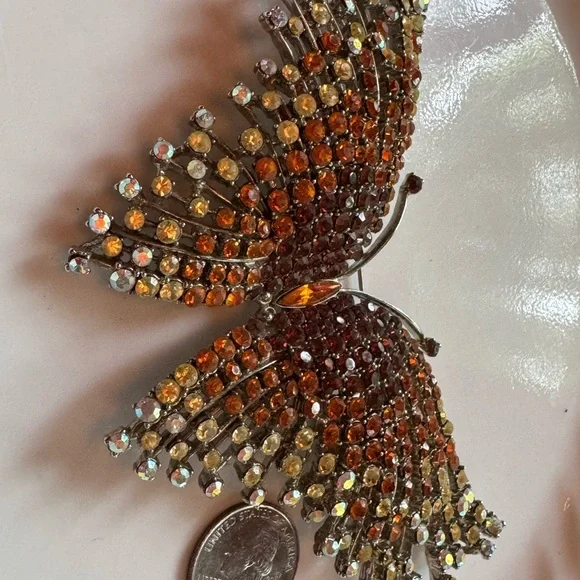 Sparkling Butterfly Brooch
